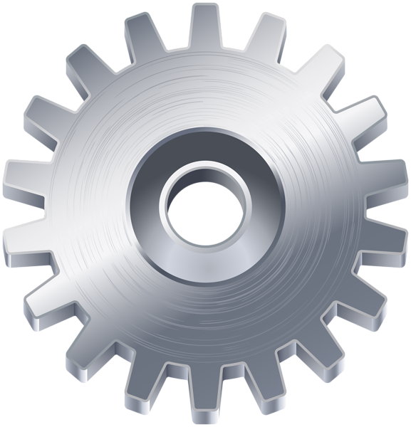 This png image - Silver Gear Clip Art PNG Image, is available for free download