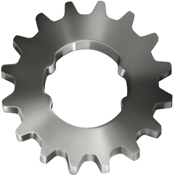 This png image - Silver Gear Transparent Clip Art Image, is available for free download