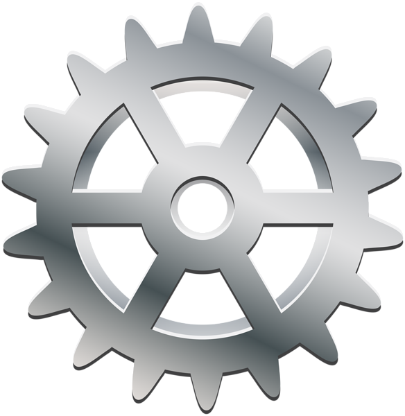 This png image - Silver Gear Transparent PNG Clip Art, is available for free download