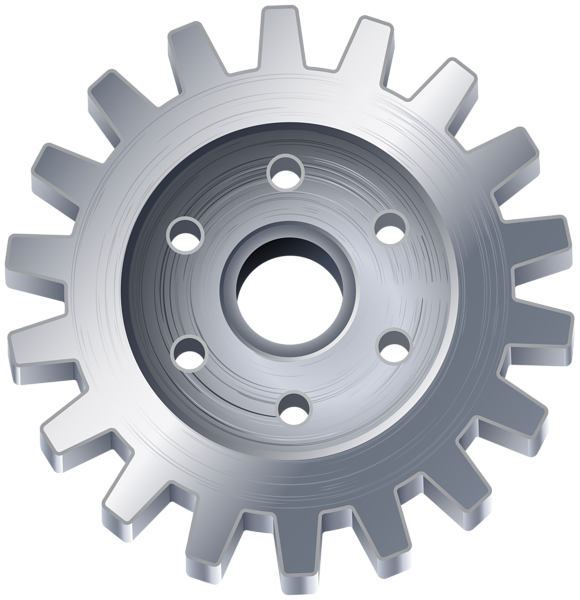 This png image - Silver Gear Transparent PNG Clip Art Image, is available for free download