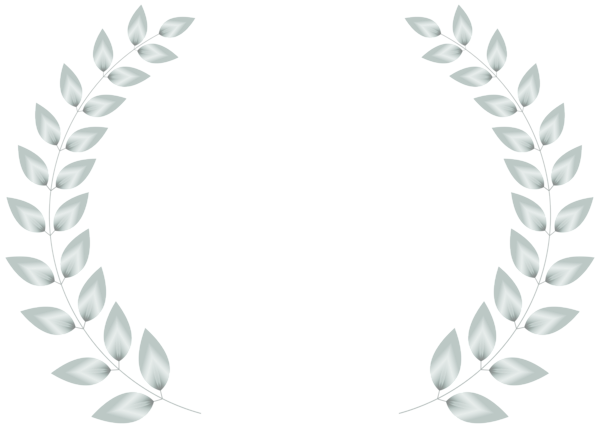 This png image - Silver Laurel Leaves Wreath PNG Transparent Clipart, is available for free download