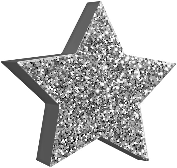 This png image - Silver Star Glittering Transparent Clipart, is available for free download