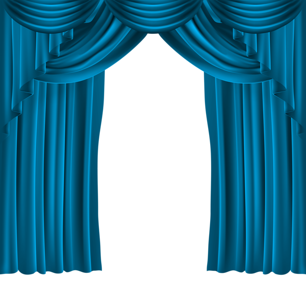 This png image - Theater Curtains Blue PNG Transparent Clipart, is available for free download