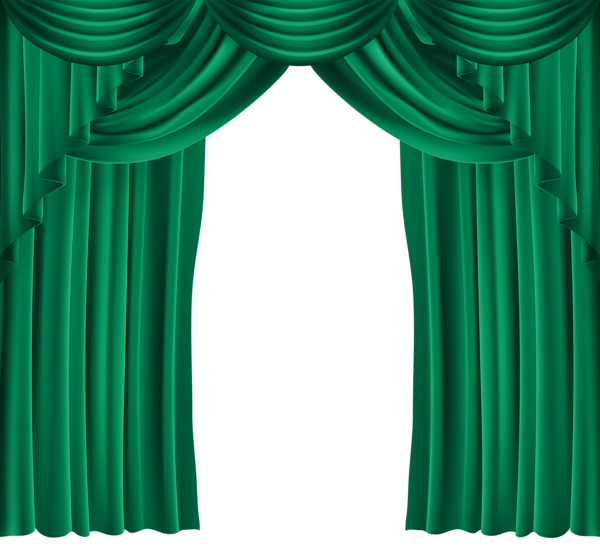 This png image - Theater Curtains Green PNG Transparent Clipart, is available for free download