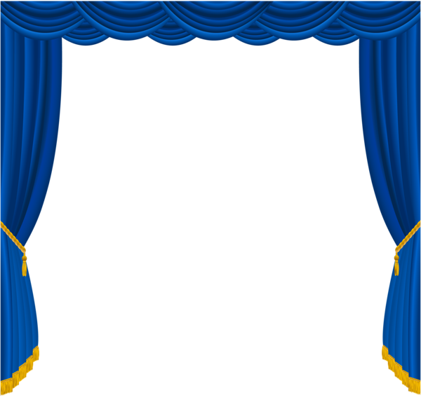 This png image - Transparent Blue Curtains Decor PNG Clipart, is available for free download