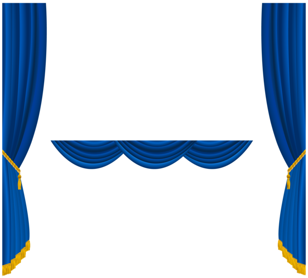 This png image - Transparent Blue Curtains Decoration PNG Clipart, is available for free download