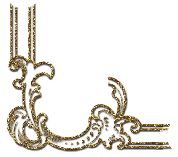 This png image - Transparent Gold Decorative Corner PNG Clipart, is available for free download