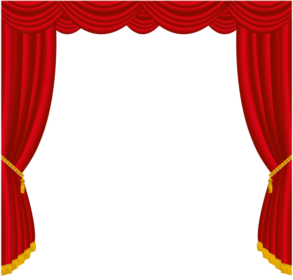 This png image - Transparent Red Curtains Decor PNG Clipart, is available for free download