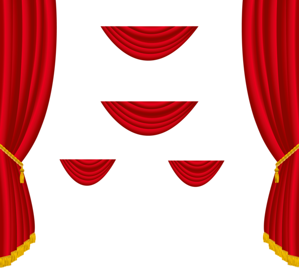 This png image - Transparent Red Curtains Decoration PNG Clipart, is available for free download