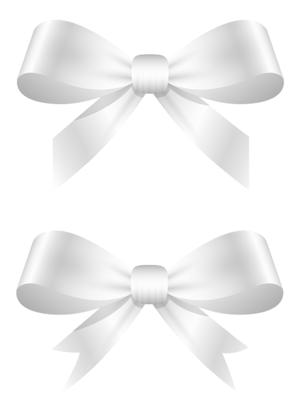 This png image - White Bows PNG Clipart Picture, is available for free download