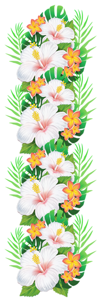 This png image - White Exotic Flowers Decoration PNG Clipart, is available for free download