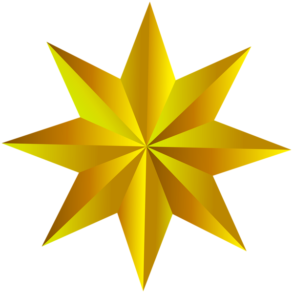 This png image - Yellow Star Decor PNG Clipart, is available for free download
