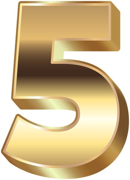 This png image - 3D Gold Number Five PNG Clip Art, is available for free download