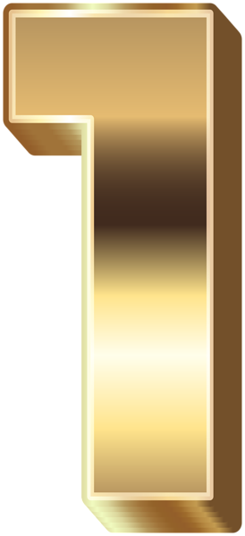 This png image - 3D Gold Number One PNG Clip Art, is available for free download