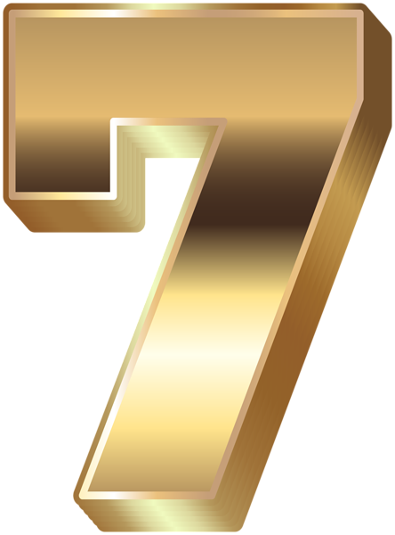 This png image - 3D Gold Number Seven PNG Clip Art, is available for free download