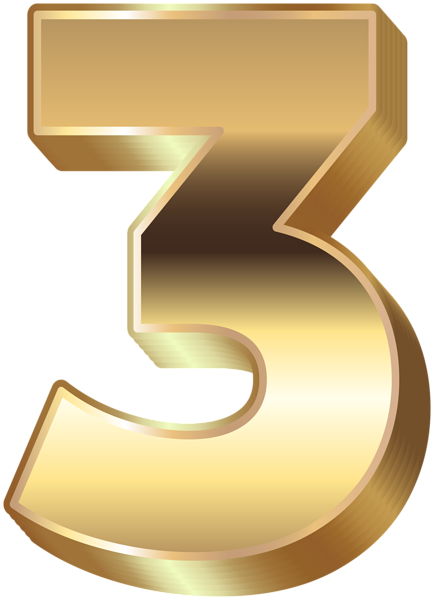 This png image - 3D Gold Number Three PNG Clip Art, is available for free download