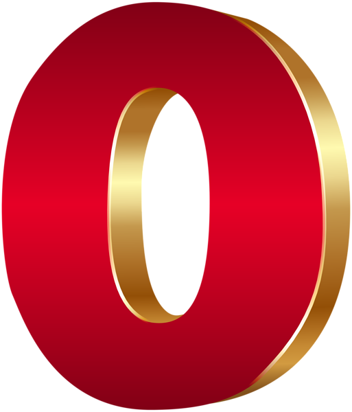 This png image - 3D Number Zero Red Gold PNG Clip Art Image, is available for free download