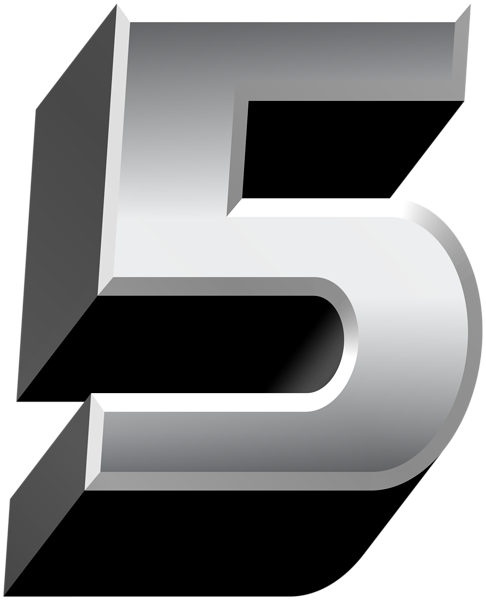 This png image - 3D Silver Number Five PNG Clipart, is available for free download