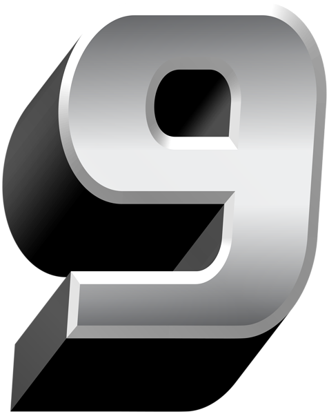 This png image - 3D Silver Number Nine PNG Clipart, is available for free download