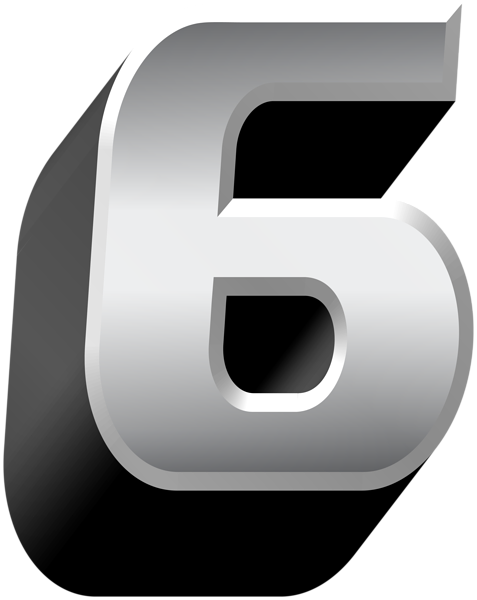 This png image - 3D Silver Number Six PNG Clipart, is available for free download