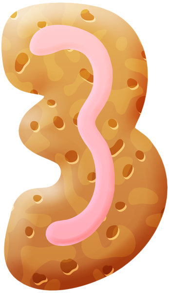 This png image - Biscuit Number Three PNG Clipart Image, is available for free download