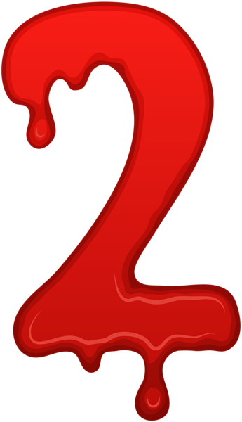 This png image - Bloody Number Two PNG Clip Art Image, is available for free download