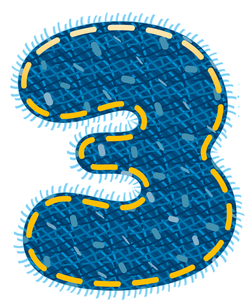 Blue Jeans Number Three Png Clipart Picture