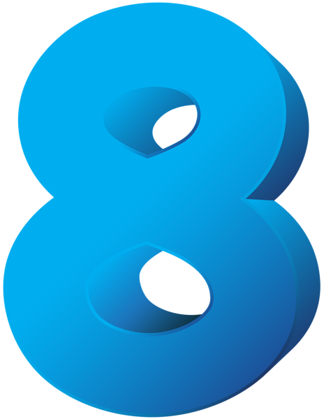 This png image - Blue Number Eight Transparent PNG Clip Art Image, is available for free download