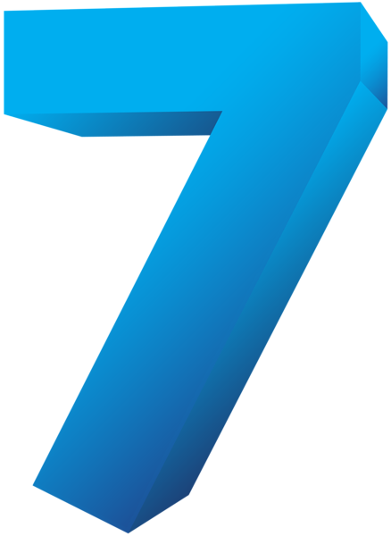This png image - Blue Number Seven Transparent PNG Clip Art Image, is available for free download