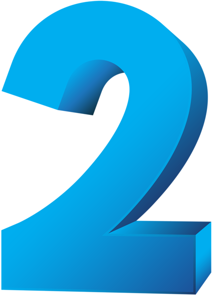 This png image - Blue Number Two Transparent PNG Clip Art Image, is available for free download