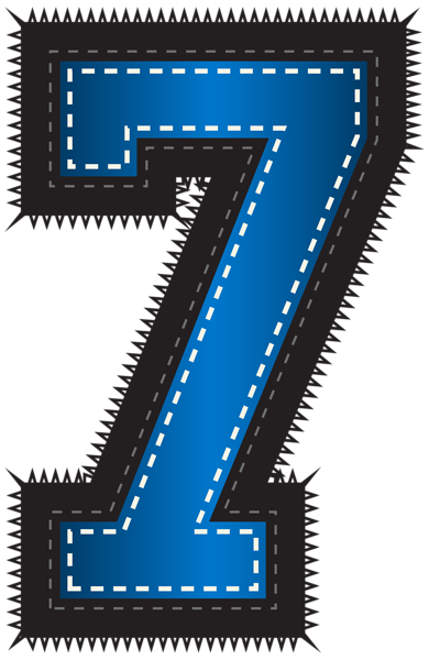 This png image - Blue Sport Style Number Seven PNG Clip Art Image, is available for free download