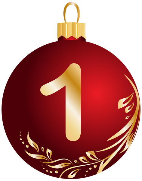 This png image - Christmas Ball Number One Transparent PNG Clip Art Image, is available for free download