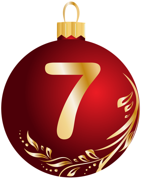 This png image - Christmas Ball Number Seven Transparent PNG Clip Art Image, is available for free download