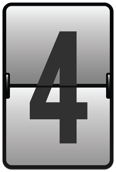 This png image - Counter Number Four PNG Clipart Image, is available for free download