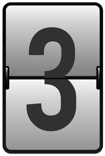 This png image - Counter Number Three PNG Clipart Image, is available for free download