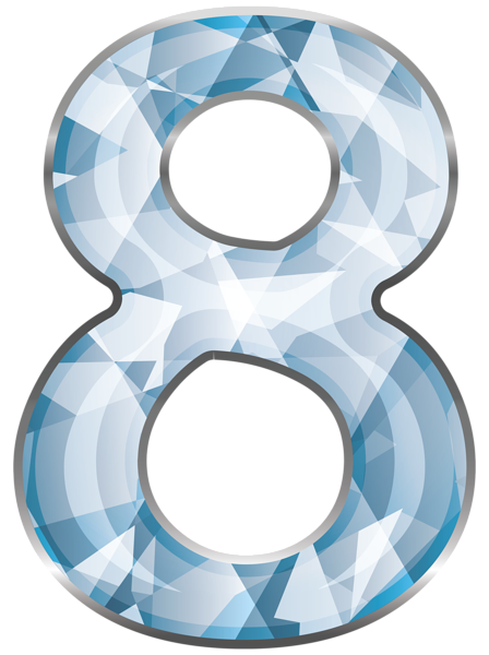 This png image - Crystal Number Eight PNG Clipart Image, is available for free download