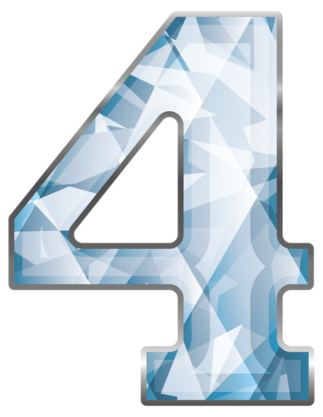 This png image - Crystal Number Four PNG Clipart Image, is available for free download