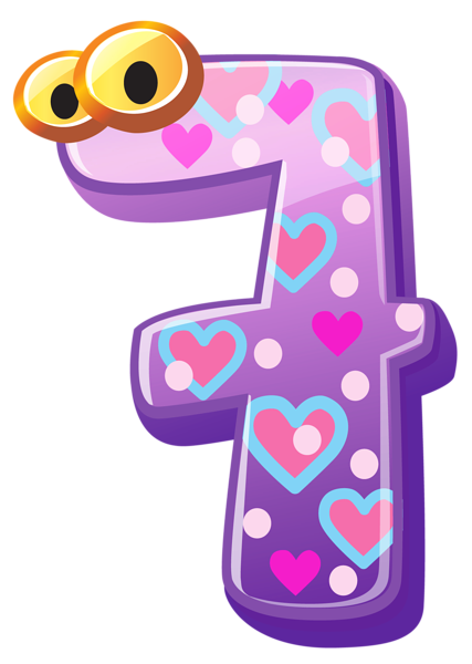 Cute Number Seven PNG ...