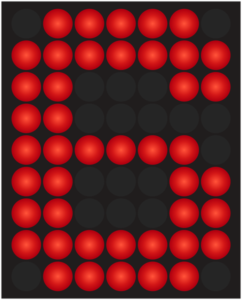 This png image - Digital Number Six Red PNG Clip Art Image, is available for free download