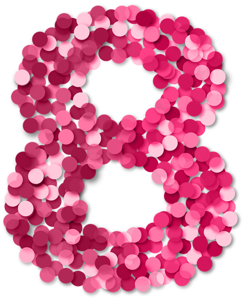 This png image - Eight 8 Number Pink PNG Clip Art, is available for free download