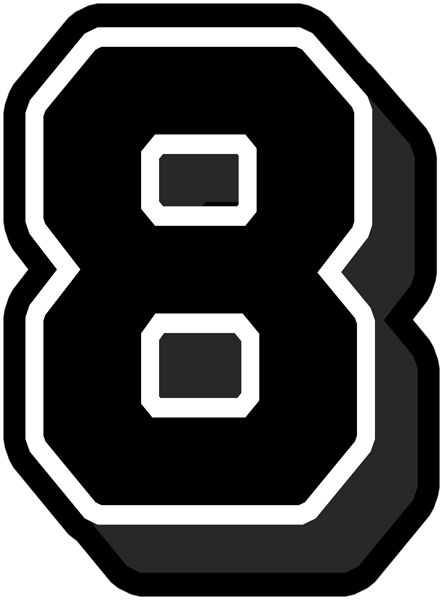 This png image - Eight Black Number PNG Clipart, is available for free download