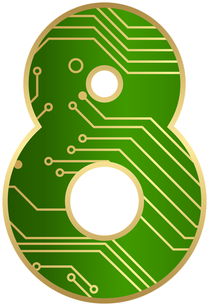 This png image - Eight Cyber Number Transparent Image, is available for free download