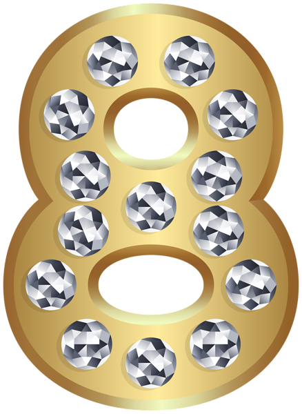 This png image - Eight Gold Number PNG Clip Art Image, is available for free download