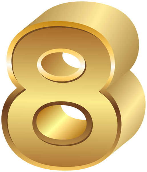 This png image - Eight Gold Number Transparent Image, is available for free download
