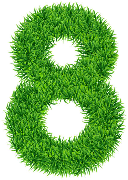 This png image - Eight Grass Number Transparent Image, is available for free download
