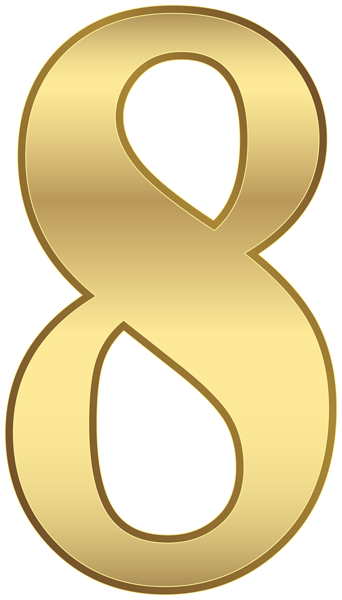 This png image - Eight Number Gold Transparent Image, is available for free download