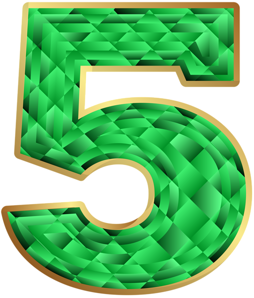 This png image - Emerald Number Five PNG Clip Art Image, is available for free download