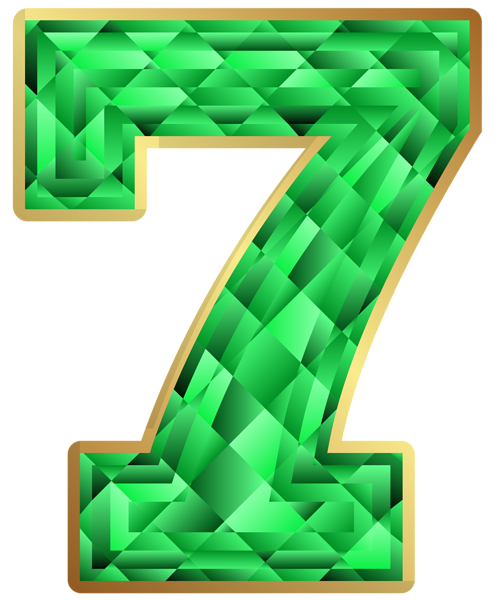 This png image - Emerald Number Seven PNG Clip Art Image, is available for free download