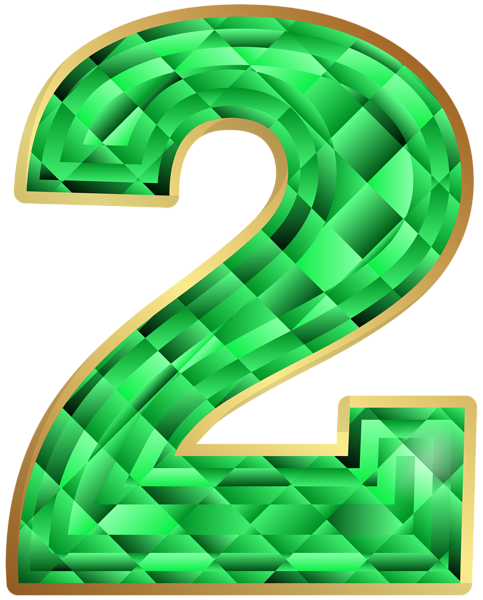 This png image - Emerald Number Two PNG Clip Art Image, is available for free download