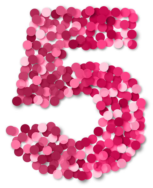 This png image - Five 5 Number Pink PNG Clip Art, is available for free download
